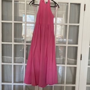 Zara Pink Poplin Halter Dress